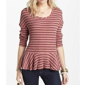 We the Free Free People Auntie Em peplum top Large